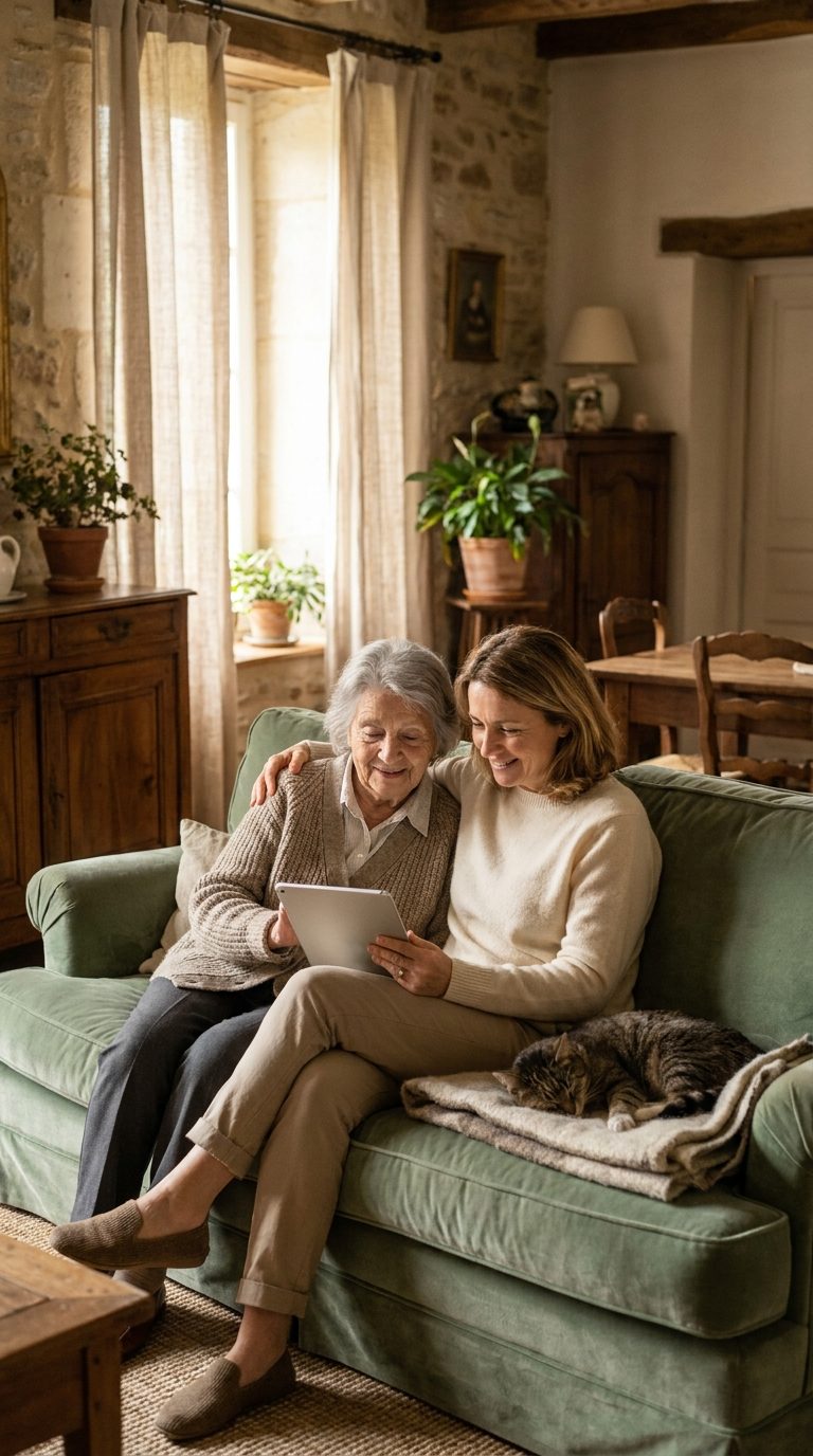 Un moment partagé en famille, l'esprit tranquille